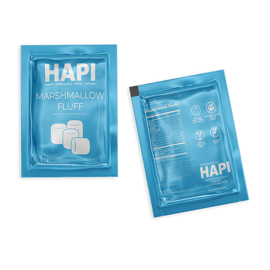 [Single Serve Packet] HAPI Marshmallow Fluff Protein (with mini marshmallows!)